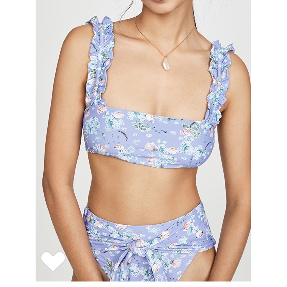 WeWoreWhat Riviera Bikini Set in Powder Blue